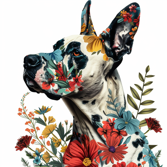 Great Dane Dog Expressive surreal Vinyl Decal Sticker for Car, Laptop, Tumbler and more # F022691