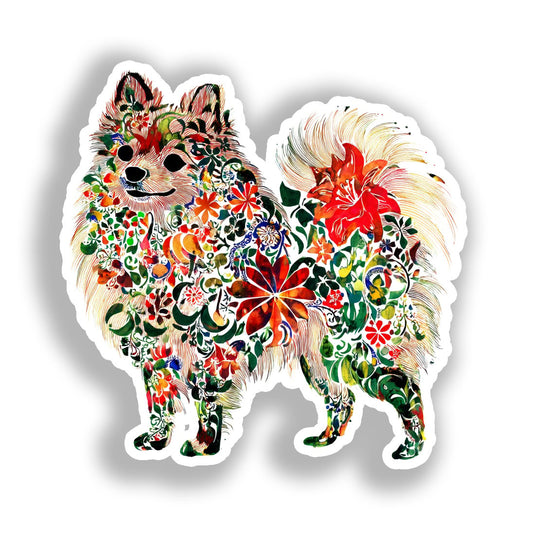 Pomeranian Dog Vinyl Decal Sticker for Car, Laptop, Tumbler and more # A017383-4" x 4"