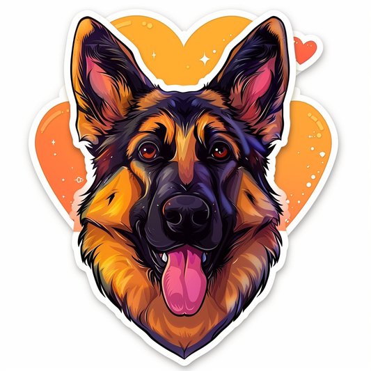 German Shepherd Dog Vinyl Decal Sticker for Car, Laptop, Tumbler and more # F011334