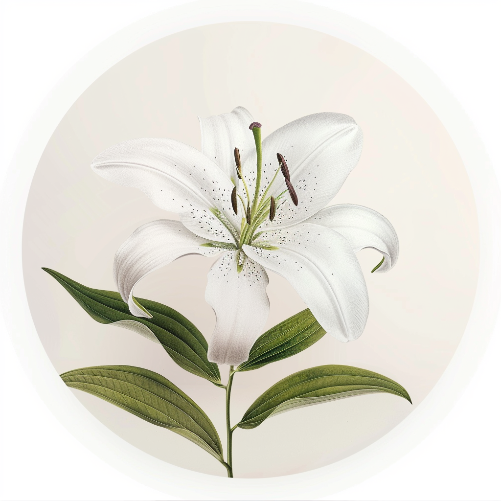 Lily flower majestic Expressive surreal Vinyl Decal Sticker for Car, Laptop, Tumbler and more # F023228
