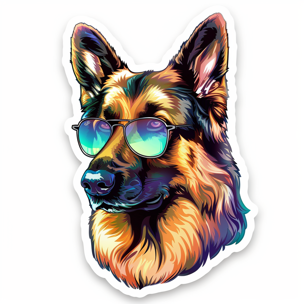 German Shepherd Dog Vinyl Decal Sticker for Car, Laptop, Tumbler and more # F011599
