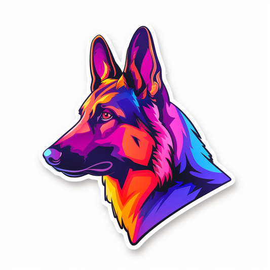 German Shepherd Dog cartoon Vinyl Decal Sticker for Car, Laptop, Tumbler and more # F011612