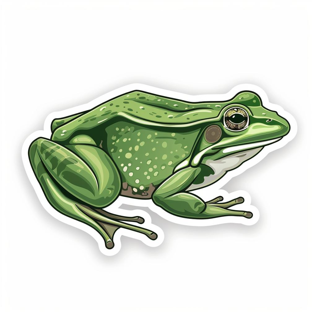 Sticker of a Frog majestic Expressive surreal Vinyl Decal Sticker for Car, Laptop, Tumbler and more # F015845