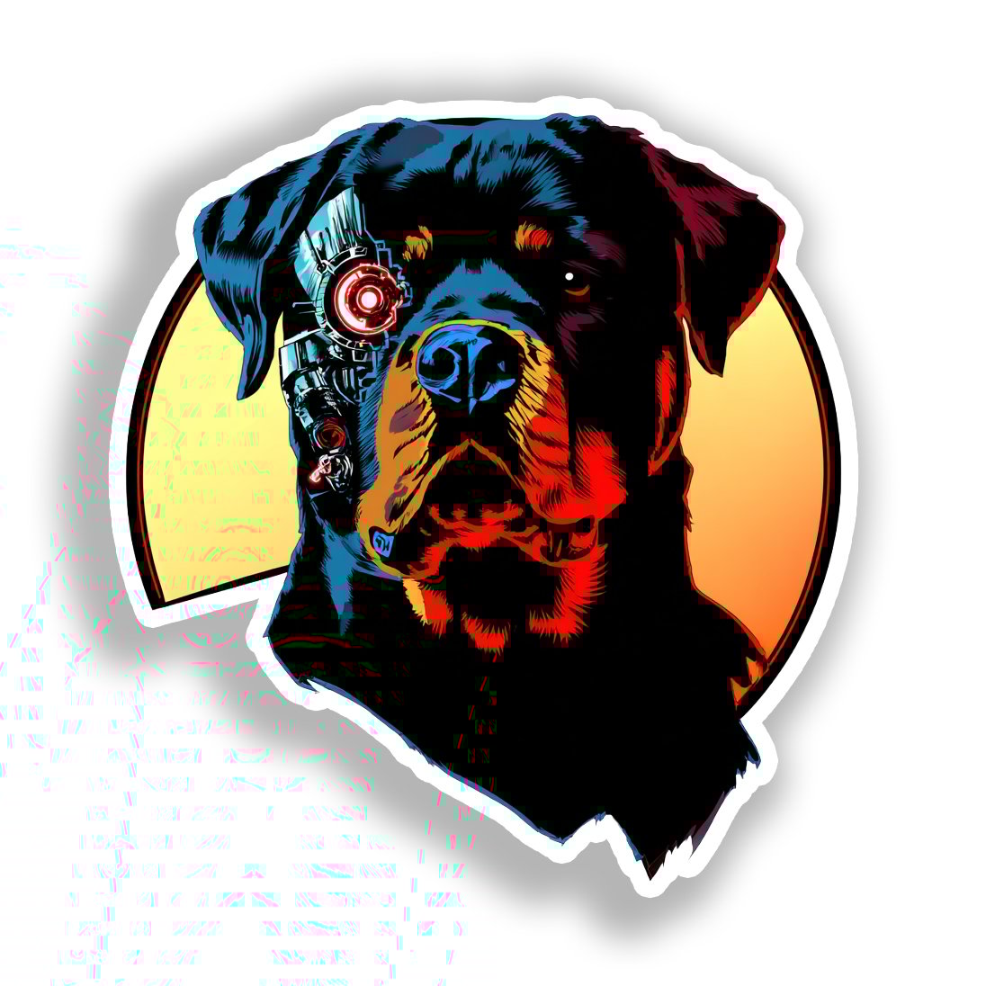Rottweiler Dog Vinyl Decal Sticker for Car, Laptop, Tumbler and more # A018004-4" x 4"