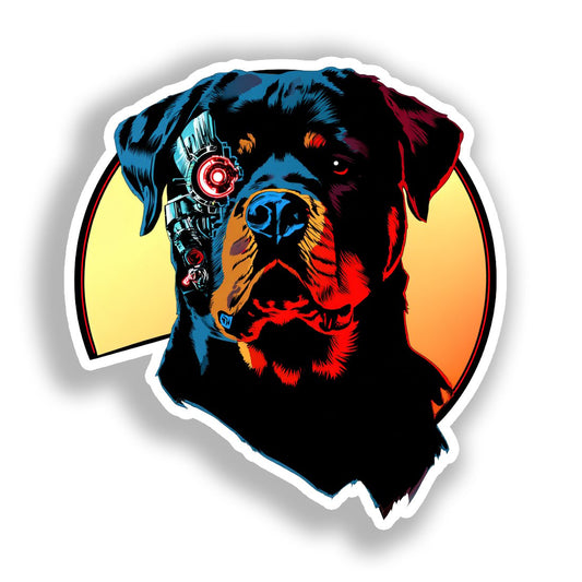 Rottweiler Dog Vinyl Decal Sticker for Car, Laptop, Tumbler and more # A018004-4" x 4"