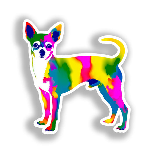 Chihuahua Dog Vinyl Decal Sticker for Car, Laptop, Tumbler and more # A017930-4" x 4"