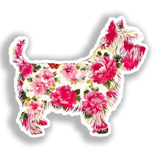 Yorkshire Terrier Dog Vinyl Decal Sticker for Car, Laptop, Tumbler and more # A017227-4" x 4"