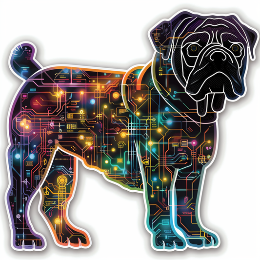 Bulldog Dog majestic Expressive surreal Vinyl Decal Sticker for Car, Laptop, Tumbler and more # F017609