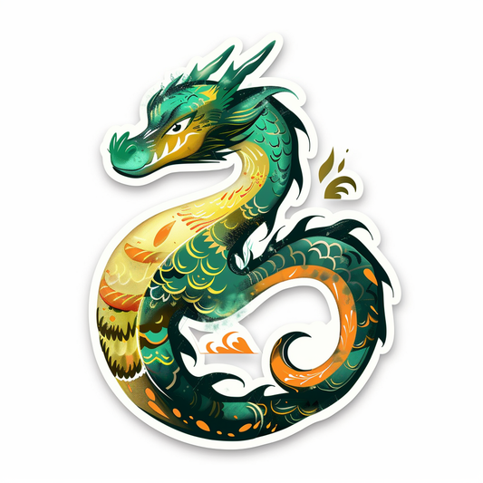 Dragon majestic Expressive surreal Vinyl Decal Sticker for Car, Laptop, Tumbler and more # F018976