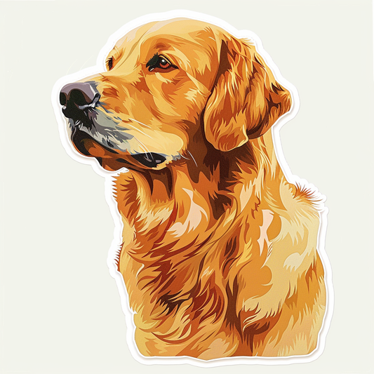 Golden Retriever Dog Vinyl Decal Sticker for Car, Laptop, Tumbler and more # F07259