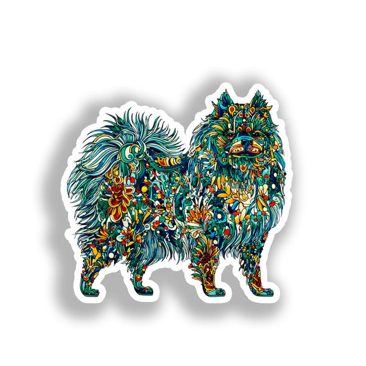 Pomeranian Dog Vinyl Decal Sticker for Car, Laptop, Tumbler and more # A017430-4" x 4"