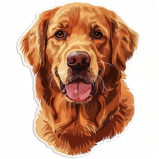 Golden Retriever Dog Vinyl Decal Sticker for Car, Laptop, Tumbler and more # F07156