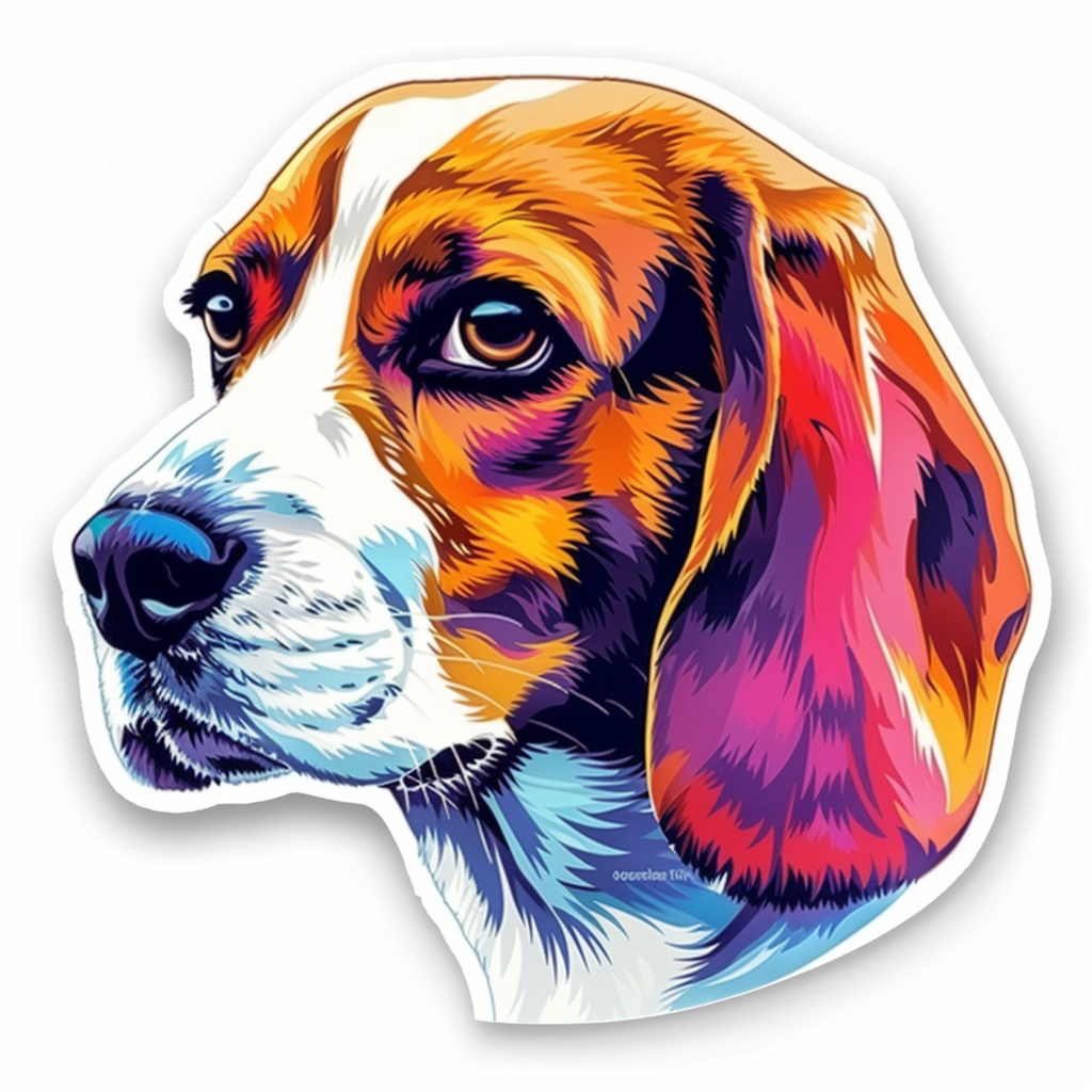 Beagle dog Vinyl Decal Sticker for Car, Laptop, Tumbler and more # F012162