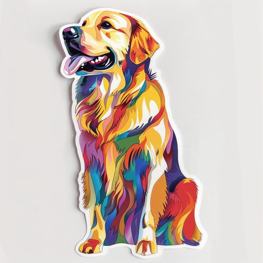 Golden Retriever Dog Vinyl Decal Sticker for Car, Laptop, Tumbler and more # F010575