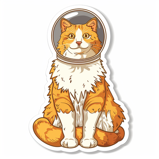 Adorable Turkish Angora Cat  Vinyl Decal Sticker for Car, Laptop, Tumbler and more # F021017-4" x 4"