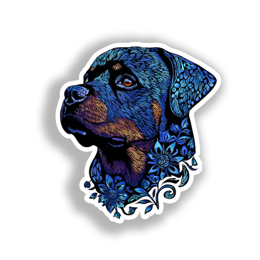Rottweiler Dog Vinyl Decal Sticker for Car, Laptop, Tumbler and more # A018020-4" x 4"