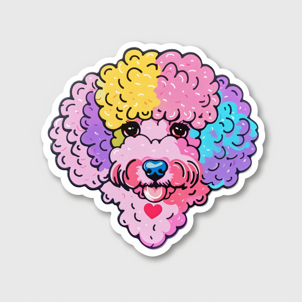 Poodle Dog heartcore Vinyl Decal Sticker for Car, Laptop, Tumbler and more # F012378