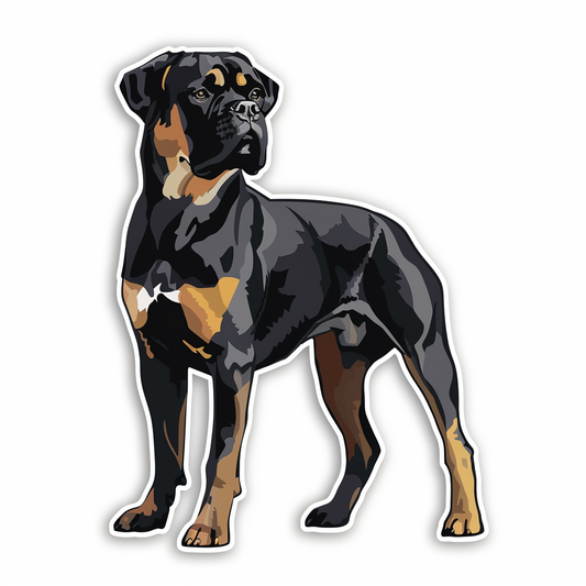 Boxer DogWhite  Vinyl Decal Sticker for Car, Laptop, Tumbler and more # F07394