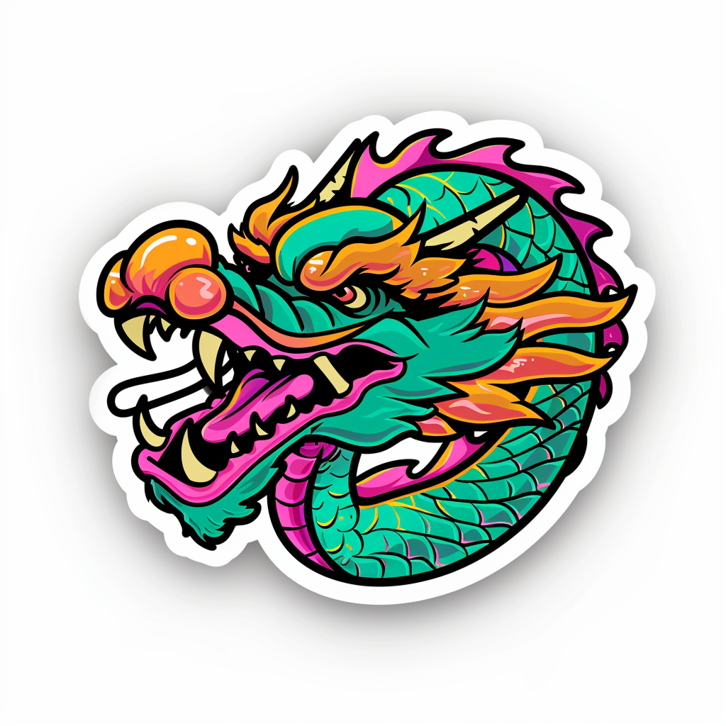 Sticker of a Dragon majestic Expressive surreal Vinyl Decal Sticker for Car, Laptop, Tumbler and more # F019151
