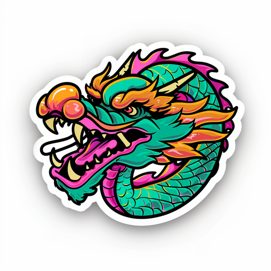 Sticker of a Dragon majestic Expressive surreal Vinyl Decal Sticker for Car, Laptop, Tumbler and more # F019151