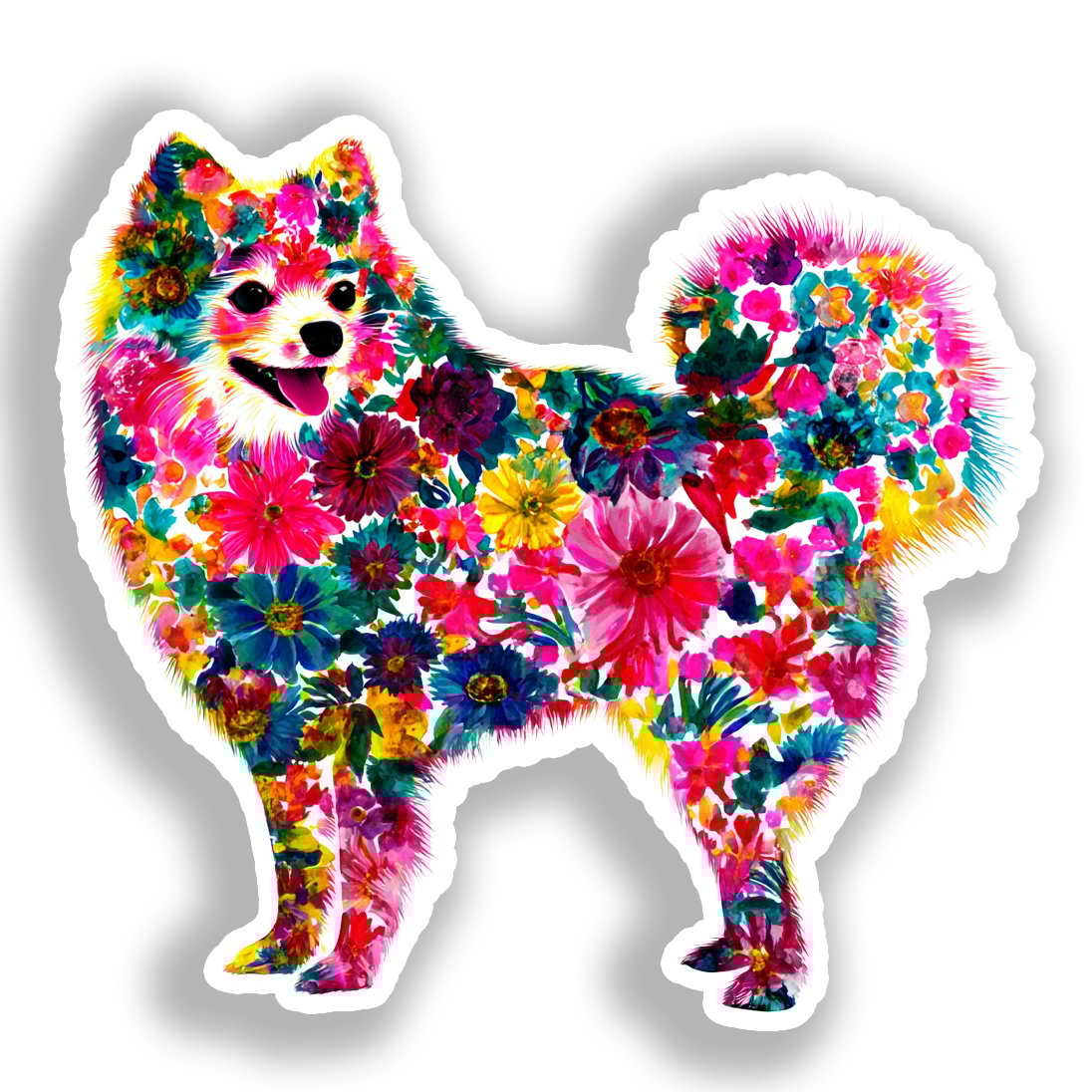 Pomeranian Dog Vinyl Decal Sticker for Car, Laptop, Tumbler and more # A017384-4" x 4"