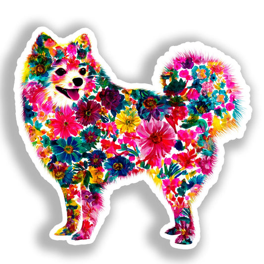 Pomeranian Dog Vinyl Decal Sticker for Car, Laptop, Tumbler and more # A017384-4" x 4"