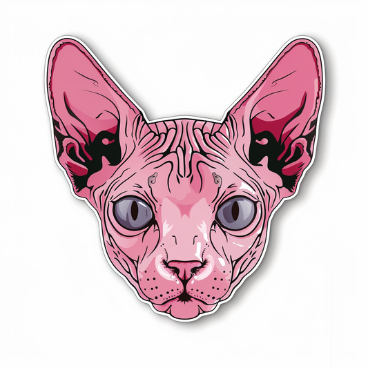 Sphynx Cat Vinyl Decal Sticker for Car, Laptop, Tumbler and more # F09982