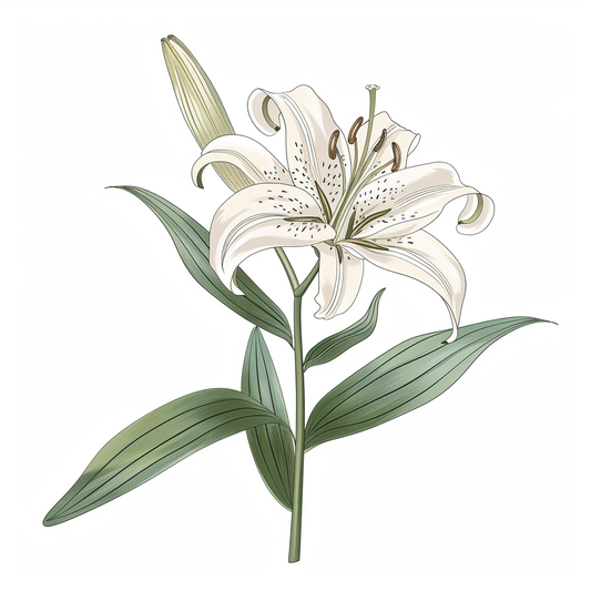 Lily flower majestic Expressive surreal Vinyl Decal Sticker for Car, Laptop, Tumbler and more # F023331
