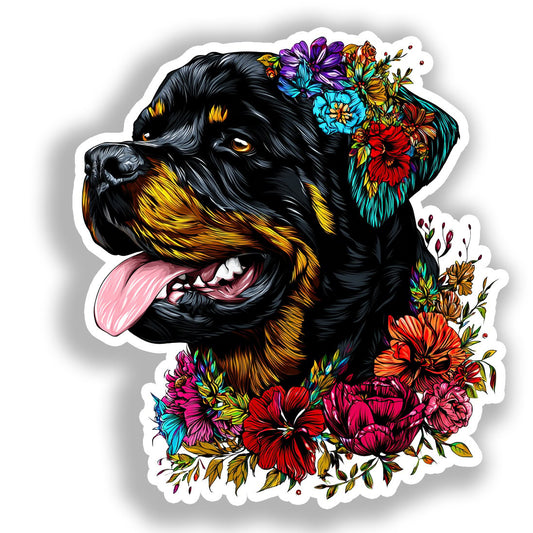 Rottweiler Dog Vinyl Decal Sticker for Car, Laptop, Tumbler and more # A018077-4" x 4"