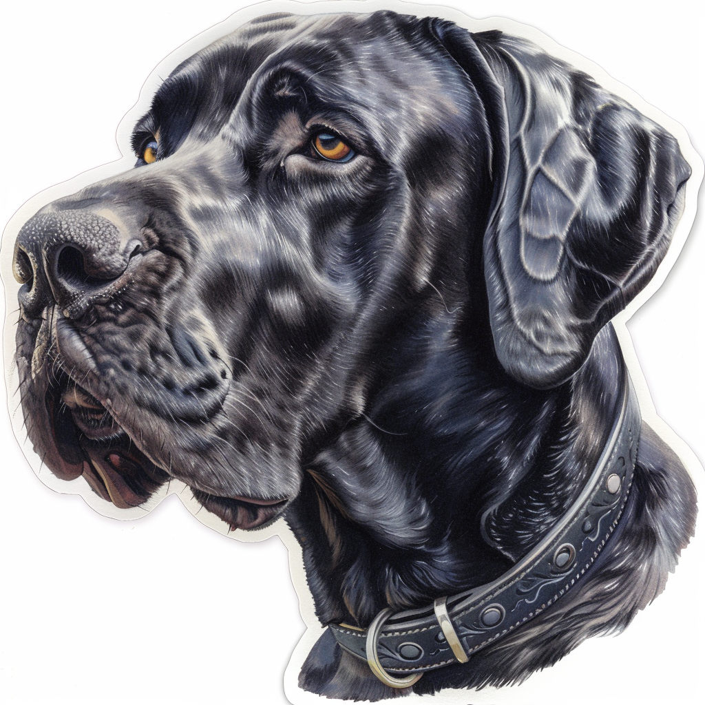 Great Dane Dog Expressive surreal Vinyl Decal Sticker for Car, Laptop, Tumbler and more # F022851