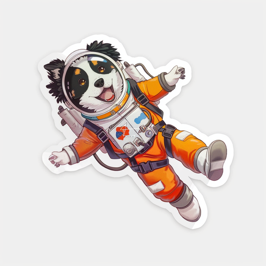 Border Collie Dog majestic Expressive surreal Vinyl Decal Sticker for Car, Laptop, Tumbler and more # F021774-4" x 4"