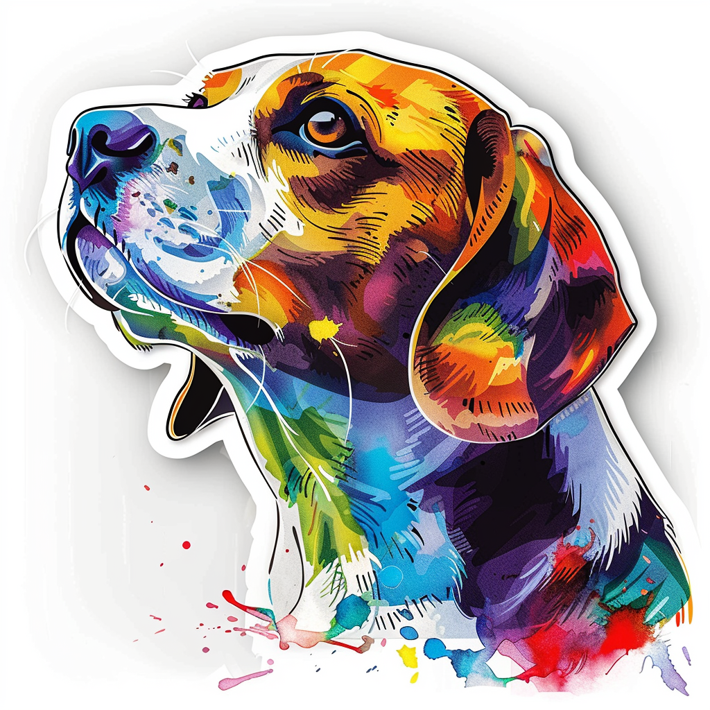 Beagle dog Vinyl Decal Sticker for Car, Laptop, Tumbler and more # F012087