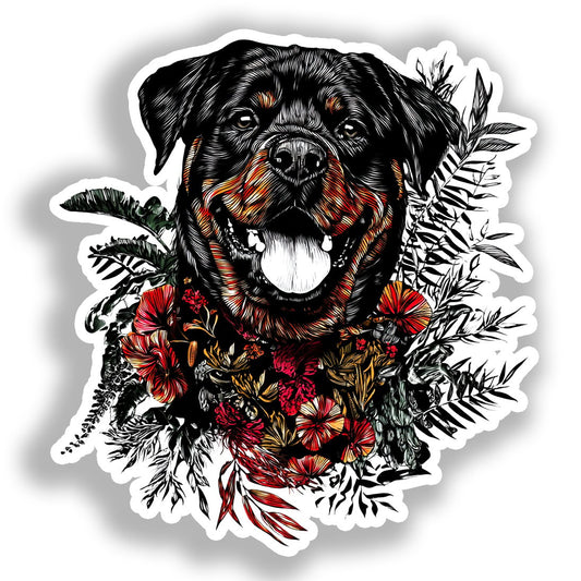 Rottweiler Dog Vinyl Decal Sticker for Car, Laptop, Tumbler and more # A018287-4" x 4"