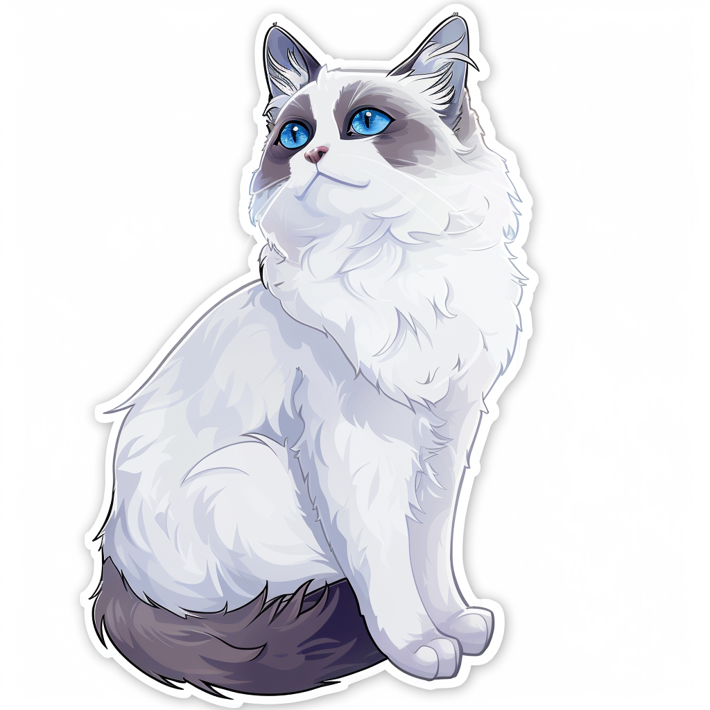 Ragdoll cat Vinyl Decal Sticker for Car, Laptop, Tumbler and more # F07829