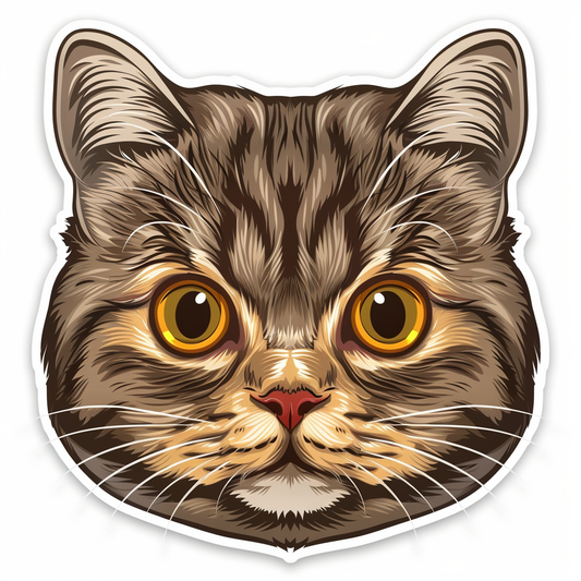 Scottish Fold cat Vinyl Decal Sticker for Car, Laptop, Tumbler and more # F07626