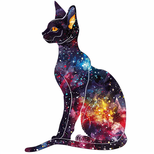 Abyssinian Cat astronaut majestic Expressive surreal Vinyl Decal Sticker for Car, Laptop, Tumbler and more # F021216-4" x 4"