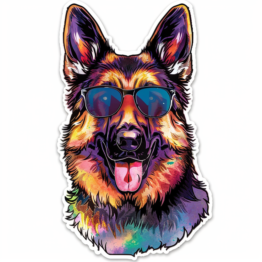 German Shepherd Dog Vinyl Decal Sticker for Car, Laptop, Tumbler and more # F011591