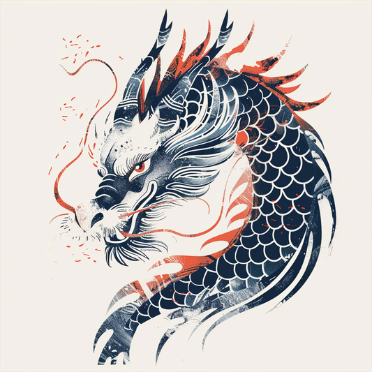 Dragon crowned majestic Expressive surreal Vinyl Decal Sticker for Car, Laptop, Tumbler and more # F019053-4" x 4"