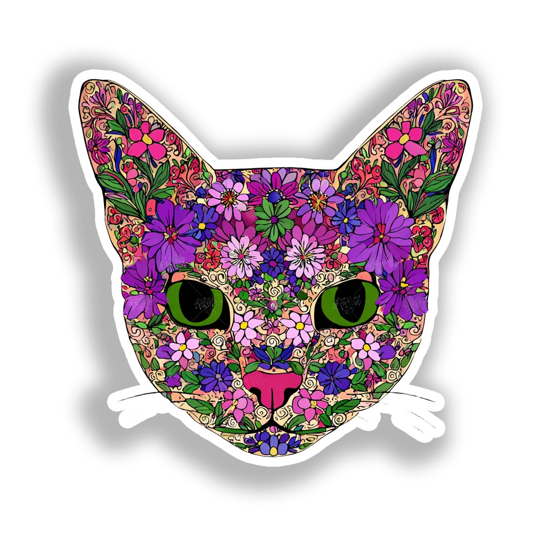 Abyssian Cat Vinyl Decal Sticker for Car, Laptop, Tumbler and more # A018838-4" x 4"
