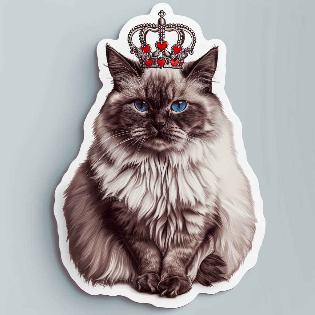 Ragdoll Cat Vinyl Decal Sticker for Car, Laptop, Tumbler and more # F010239