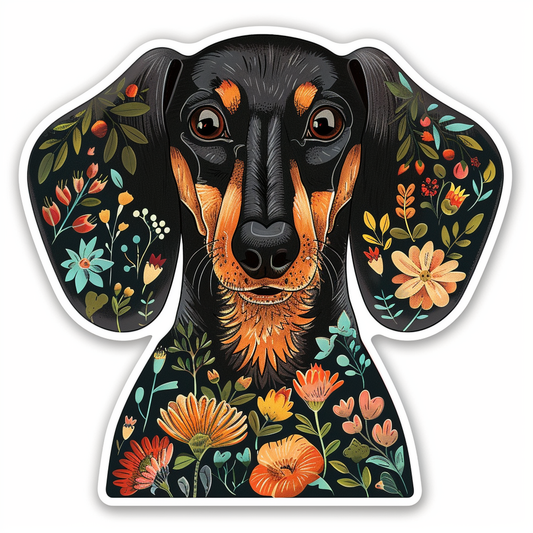 Dachshund Dog Heartcore Vinyl Decal Sticker for Car, Laptop, Tumbler and more # F012802