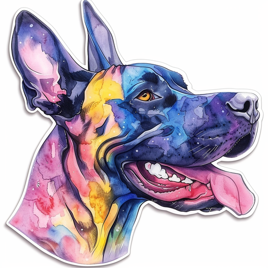 Great Dane Dog Expressive surreal Vinyl Decal Sticker for Car, Laptop, Tumbler and more # F022754