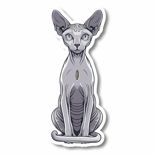 Sphynx Cat Vinyl Decal Sticker for Car, Laptop, Tumbler and more # F09997