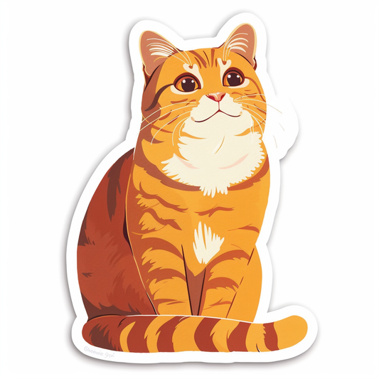 American Shorthair Cat majestic Expressive surreal Vinyl Decal Sticker for Car, Laptop, Tumbler and more # F018585