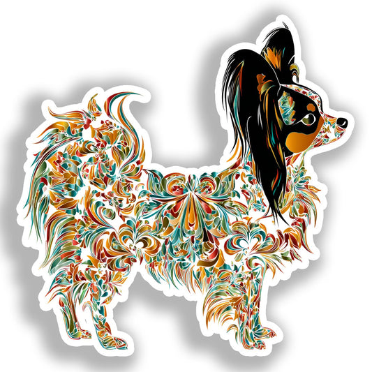 Papillon Dog Vinyl Decal Sticker for Car, Laptop, Tumbler and more # A019257-4" x 4"