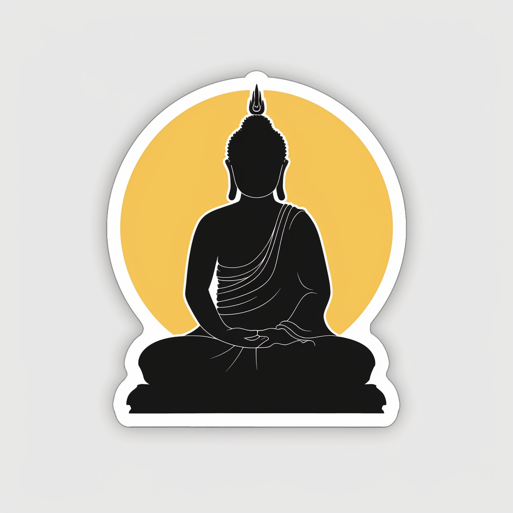 Buddha majestic Expressive surreal Vinyl Decal Sticker for Car, Laptop, Tumbler and more # F016950