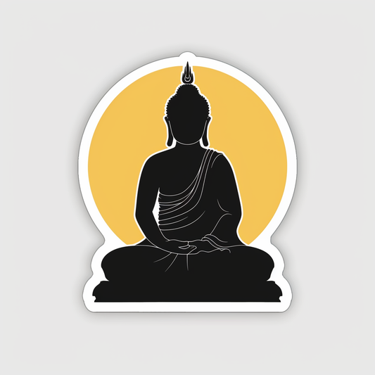 Buddha majestic Expressive surreal Vinyl Decal Sticker for Car, Laptop, Tumbler and more # F016950