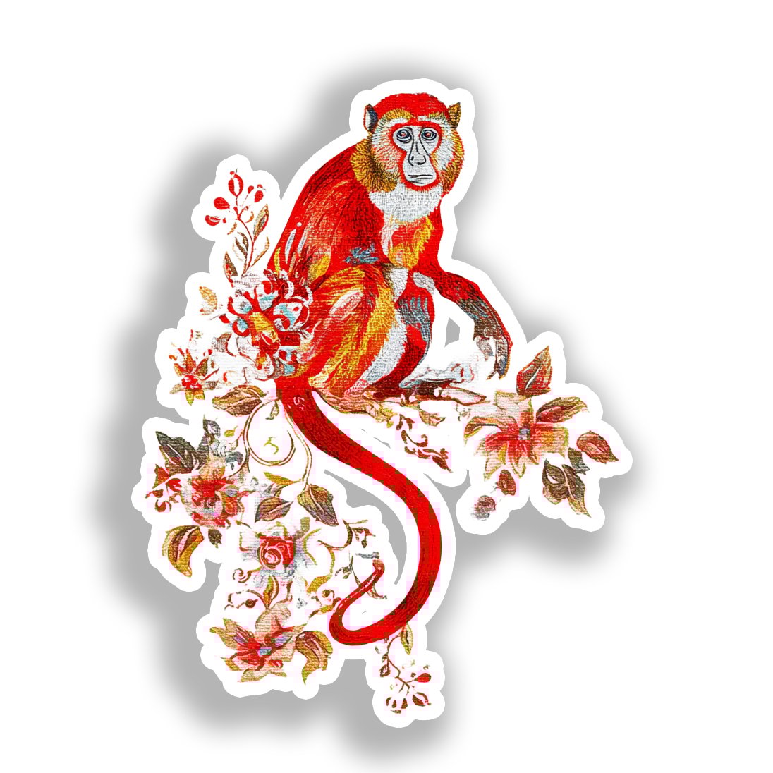 Monkey Vinyl Decal Sticker for Car, Laptop, Tumbler and more # A018465-4" x 4"