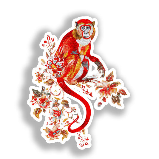 Monkey Vinyl Decal Sticker for Car, Laptop, Tumbler and more # A018465-4" x 4"