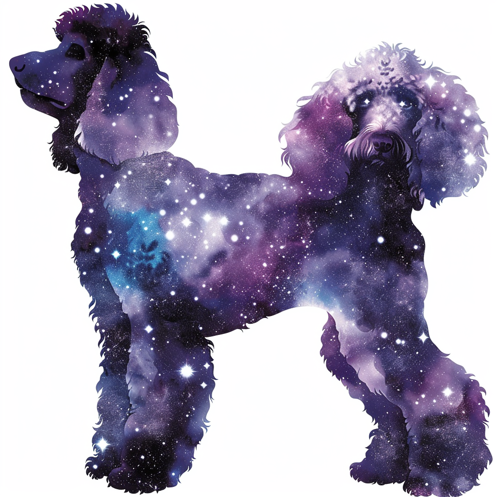 Poodle Dog galaxy Vinyl Decal Sticker for Car, Laptop, Tumbler and more # F012353
